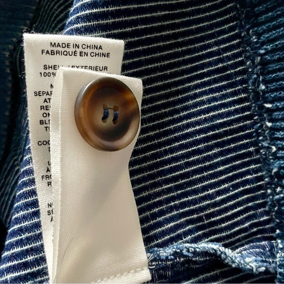 Avec Les Filles Relaxed Corduroy Shacket In Blue Size M NWT - Picture 9 of 16
